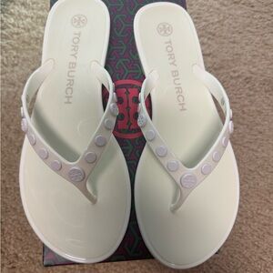 Tory Burch nib studded jelly - color ivory